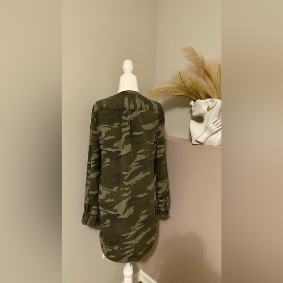 Express‎ Women’s Small Green Camo Mini Dress Summer Spring Fall - Picture 5 of 6